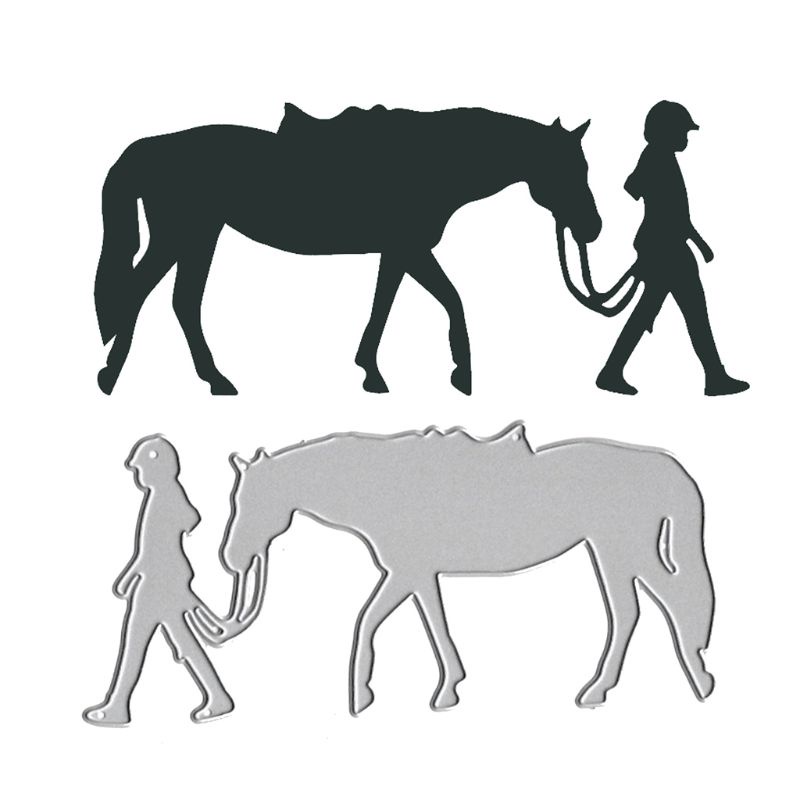Khuôn Cắt Giấy Kim Loại Hình Ngựa Kéo Xinh Xắn