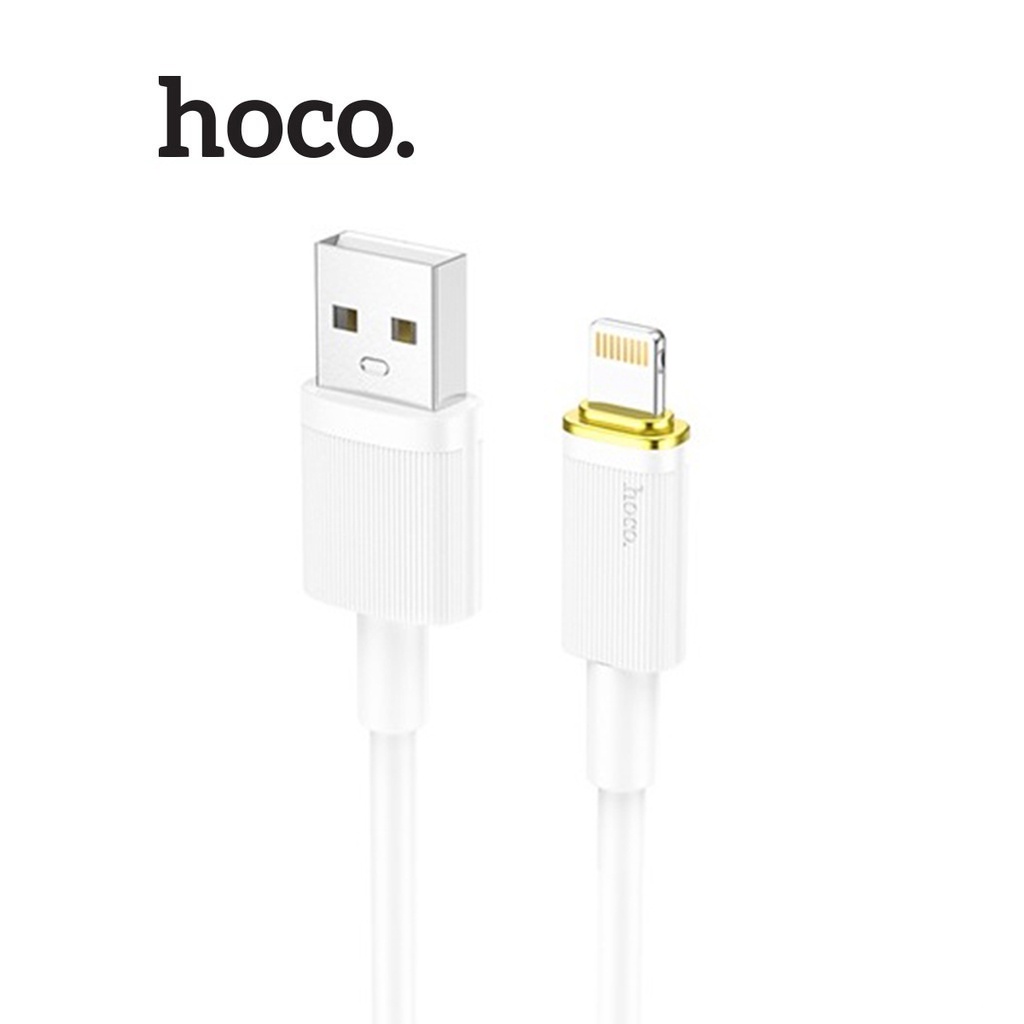 Cáp sạc 2.4A Hoco U109 Lightning dây TPE siêu bền truyền dữ liệu cho iPhone/iPad dài 1.2M