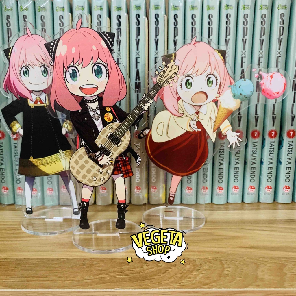 Mô Hình Tượng Standee Acrylic Mica 2 mặt - Spy X Family - Anya Loid Forger Yor Briar Gấu Kimera Chú chó Bond - 14~17cm
