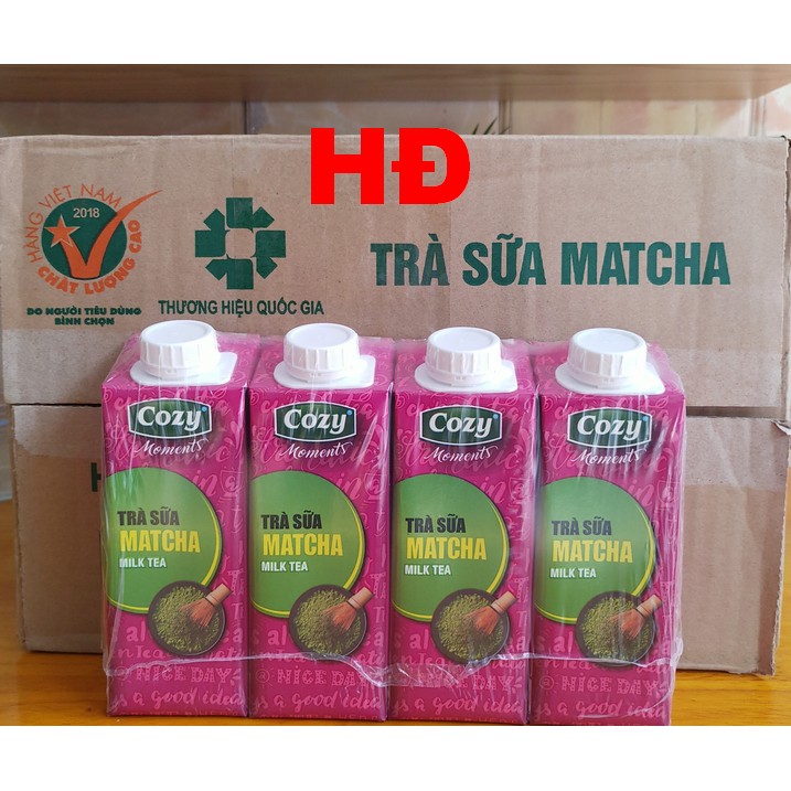 Thùng Trà sữa Cozy 24 hộp 225ml Hương Đào và Matcha | BigBuy360 - bigbuy360.vn