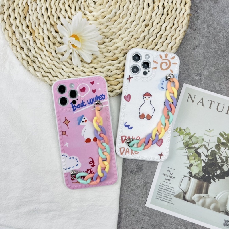 Ốp Iphone nhựa dẻo dây xích dễ thương cho Iphone 6/6s/6 plus/7/8/7 plus/8 plus/X/Xs/Xs Max - CITYCASE