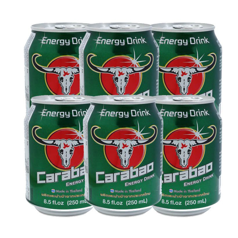 Thùng 24 lon nước tăng lực Trâu Cụng Carabao 250ml