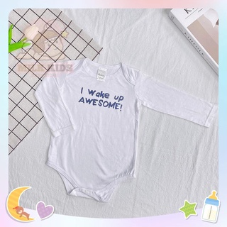 Body dài tay Bodysuit 100% cotton cho bé trai bé gái MS17