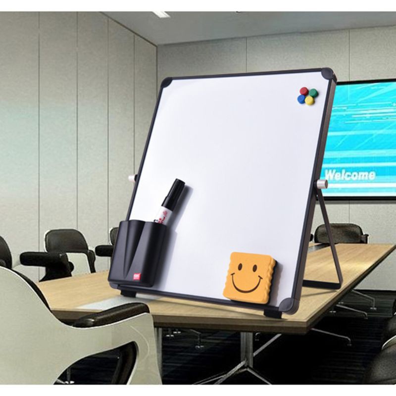 Bảng trắng nam châm mini thiết kế chân đỡ để bàn ghi lời nhắn có thể xóa cho trẻ em