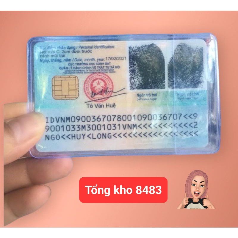 CÓ NẮP túi đựng cccd CĂN CƯỚC CÔNG DÂN ,Thẻ ATM ,Bằng LÁI XE nhựa dẻo, trong suốt, bền