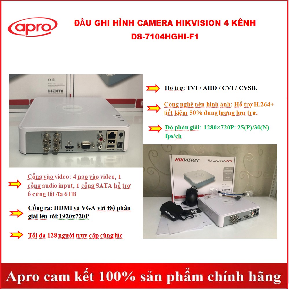 Trọn bộ đầu ghi hình, camera Hikvision chính hãng giá rẻ