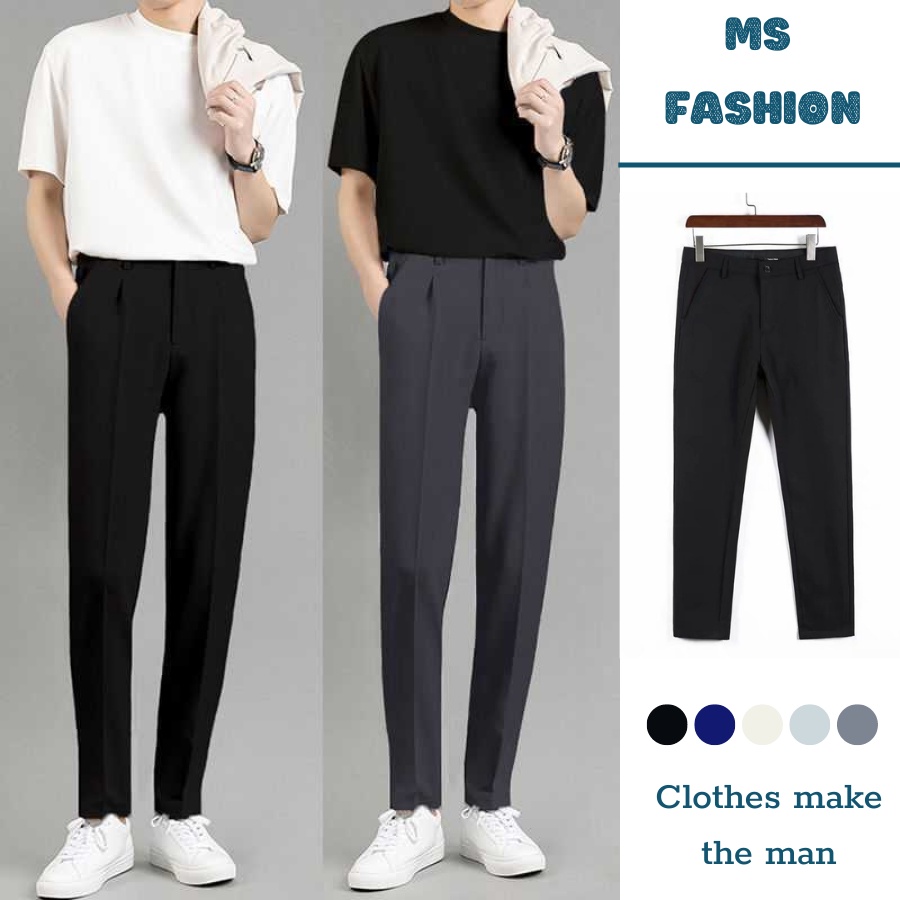 Quần âu nam Menswear, chất vải tuyết mưa co giãn 4 chiều dáng ôm body chống nhăn thời trang hàn quốc.