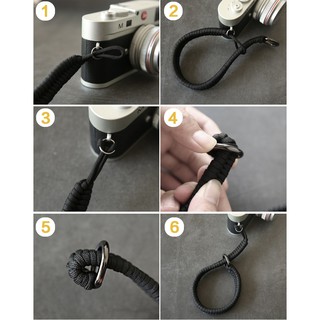 Dây máy ảnh Đeo Tay hand Strap Dây Dù Paracord Đan