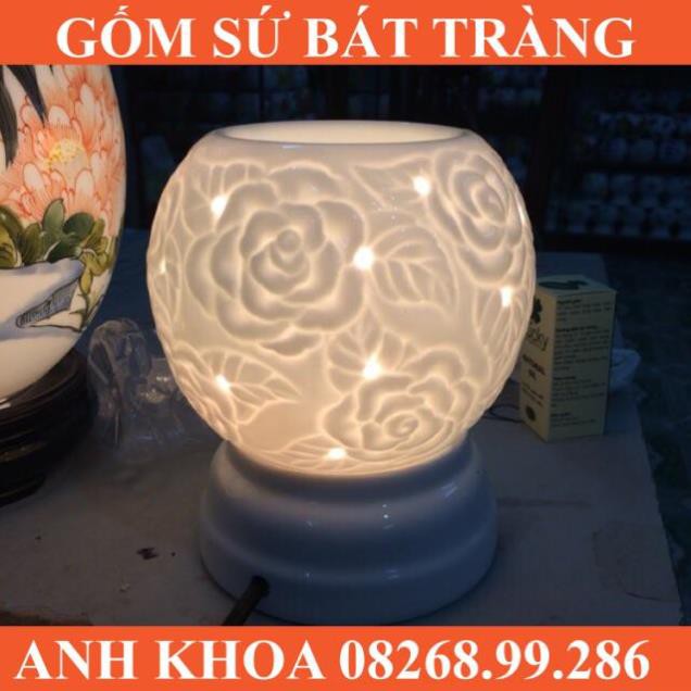 Combo 1 đèn tinh dầu size to và 5 tinh dầu tự chọn hương - Gốm sứ Bát Tràng Anh Khoa