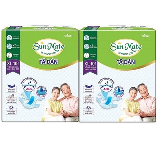 Combo 2 gói tã dán người lớn Sunmate size XL10