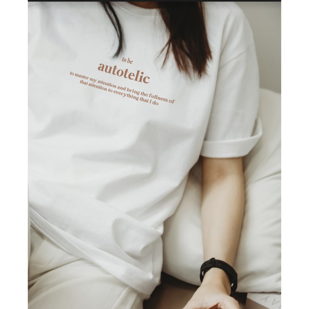 Áo thun in trắng đen cotton 🍄 Autotelic 🍄