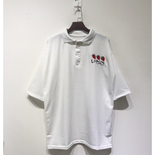 Áo polo Dâu Tây cổ bo rệt siêu xịn kèm ảnh thật siêu hot | BigBuy360 - bigbuy360.vn