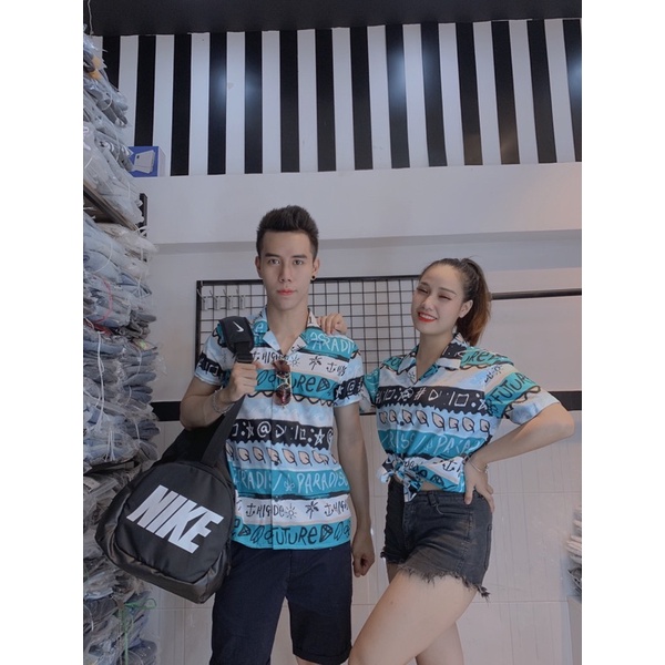 📌 TOP1 SHOP ❤️ Áo somi lụa hoạ tiết hè 2021, áo somi couple hè 2021