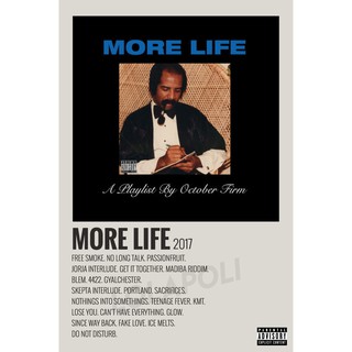 Tấm áp phích in hình Album More Life by Drake
