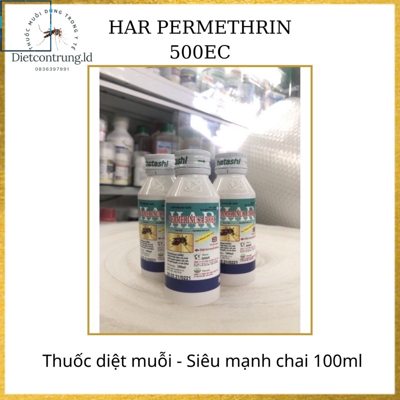 Thuốc diệt muỗi Har Permerinusa 500Ec - chai 100ml ,