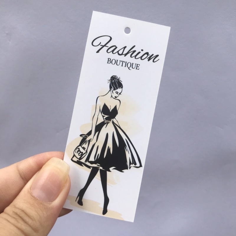 SET bộ 2 NHÃN MÁC TAG QUẦN ÁO giúp nâng cao thương hiệu cho shop -  set 100 bộ - mẫu 12