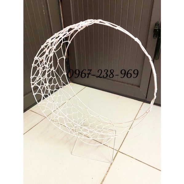 Giỏ cắm hoa, giỏ vầng Trăng đẹp, cắm hoa tươi,hoa giả quà tặng