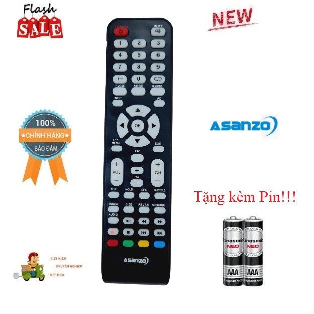 Remote Điều khiển TV Asanzo LCD/LED/Smart TV- Hàng mới chính hãng 100% Tặng kèm Pin!!!