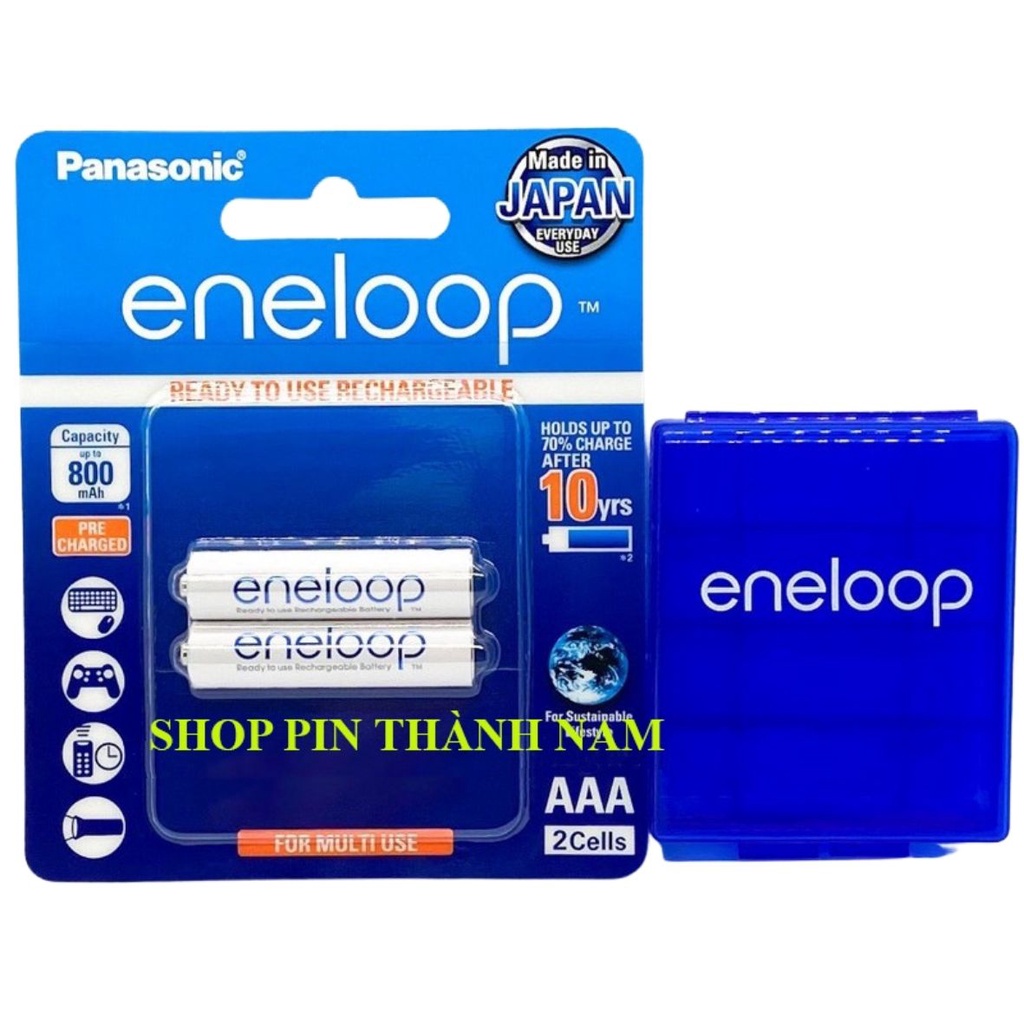 Pin sạc Eneloop Panasonic AAA dung lượng 800mah chính hãng sản xuất tại Nhật Bản