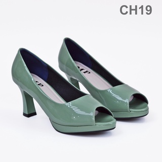 JMP - Giày Cao Gót Hở Mũi Da Mềm 7CM - CH19