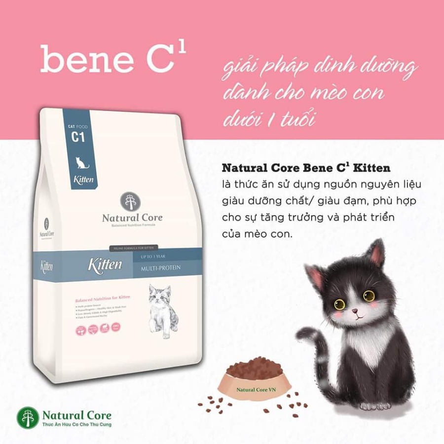 Hạt Hữu Cơ Natural Core Kitten 400g Cho Mèo Con - C1 bene