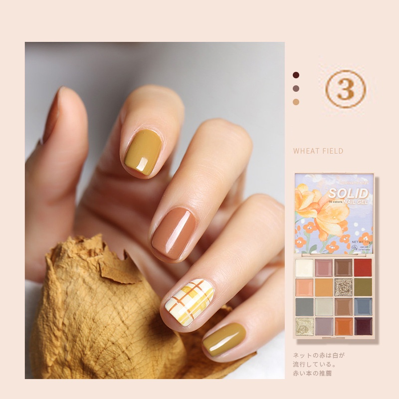 Bảng sơn móng tay 16 màu  Sơn Móng Tay 17Ml Sơn Móng Tay Không Thấm Nước Rách,Gel Đánh Bóng Bán Vĩnh Viễn Gel Sơn Móng