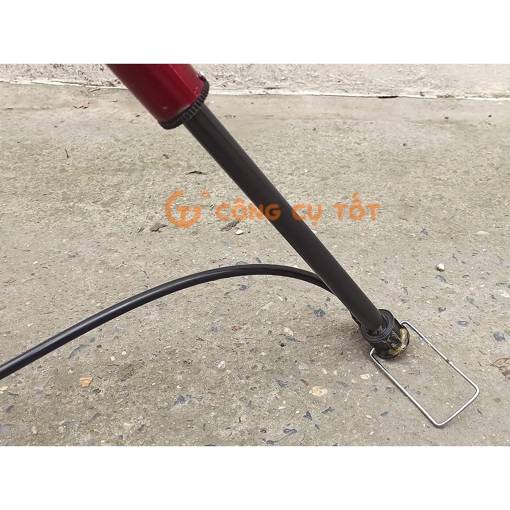 Bơm xe đạp xe máy bằng tay ống bơm Φ4x53cm màu tím