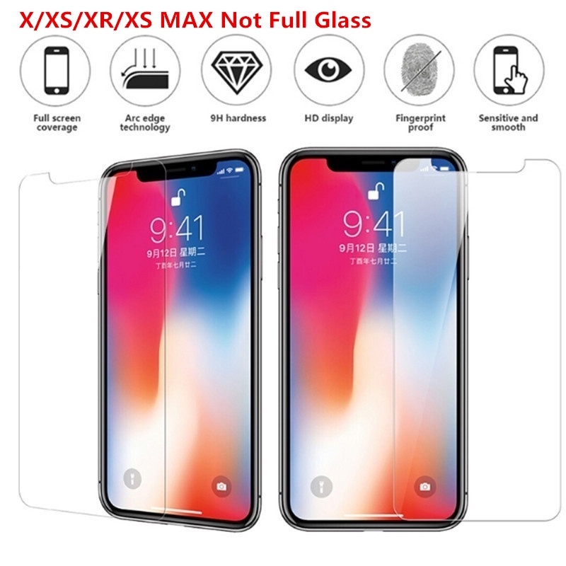 3 Pack Apple iPhone 11 12 13 Pro Max Half Frame Screen Glass Protector iPhone X XR XS Max 7 8 6 6s Plus