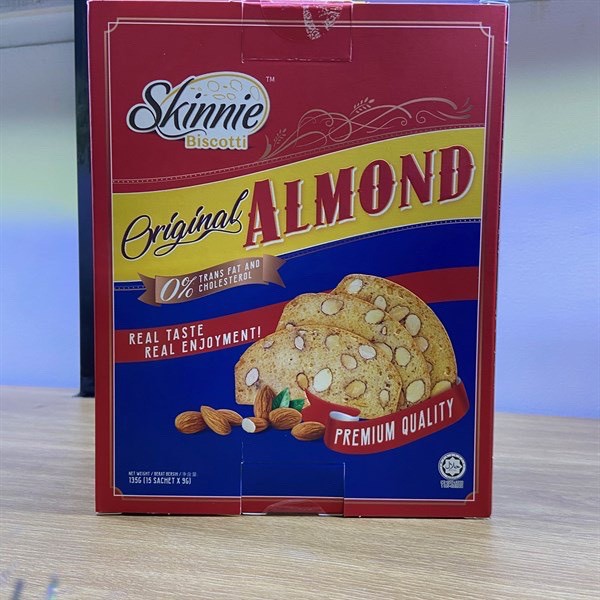 Bánh hạnh nhân Biscotti Skinnie Original Almond 135g