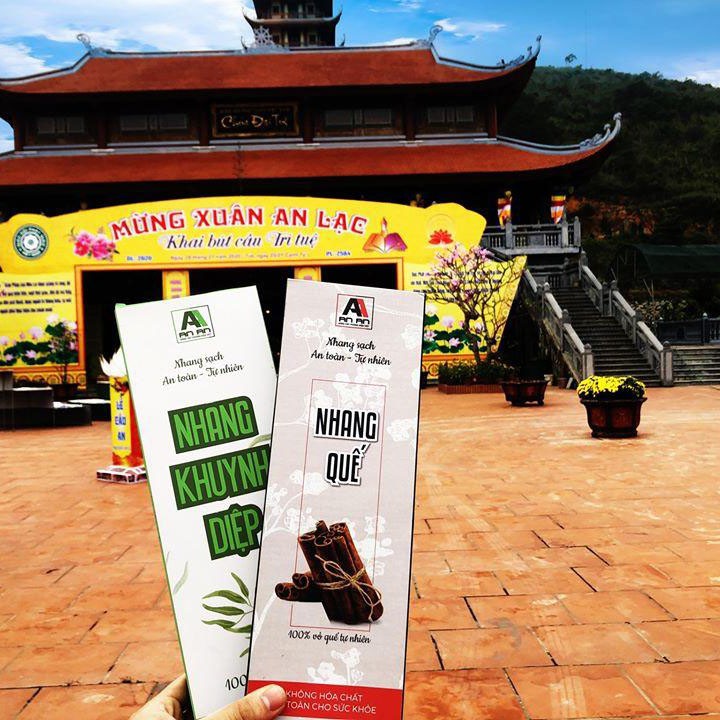[Nhang 4 tấc] Nhang Quế &amp; Nhang Khuynh Diệp An An - nhang sạch 100% làm từ thảo mộc thiên nhiên đã được kiểm định