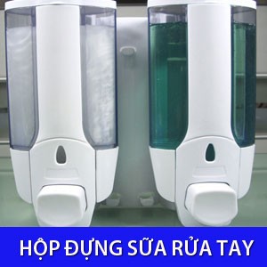 [Mã LIFEHLSALE2 giảm 10% đơn 0Đ] Hộp Đựng Nước Rửa Tay, Sữa Tắm Treo Tường vỏ xanh