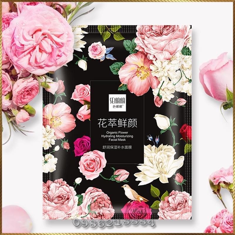 Mặt nạ chiết xuất từ hoa tươi Senana Organic Flower Facial Mask chăm sóc trẻ hoá làn da SOF1