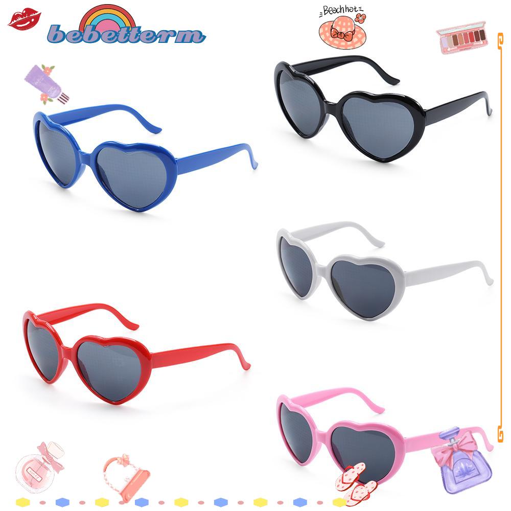 BEBETTFORM 1Pc Fashion Glasses Plastic Heart-shaped Lights Become Love Special Effects Unisex Accessories