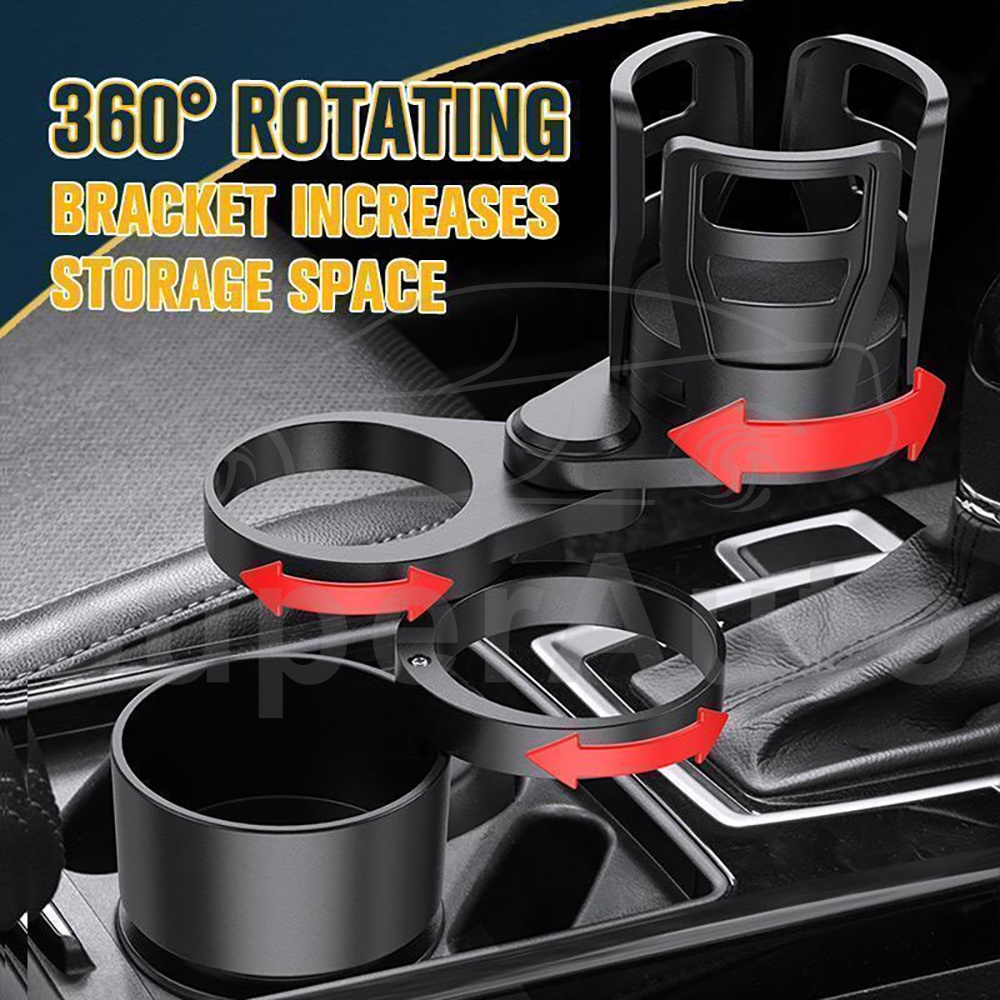 SuperAuto Giá Đỡ Cốc Nước 4 Trong 1 Đa Năng Điều Chỉnh Được Cho Xe Hơi Phụ KiệN Ô Tô