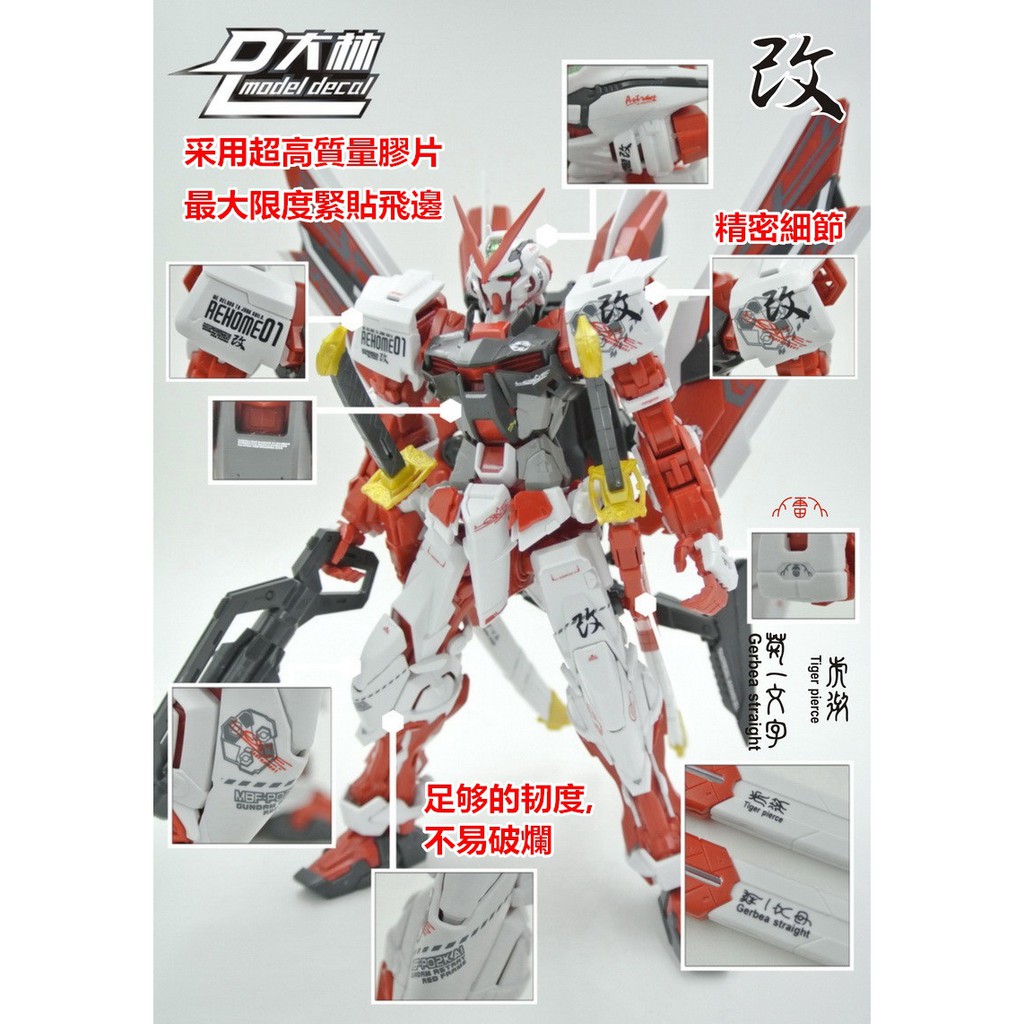 PHỤ KIỆN MÔ HÌNH - DECAL NƯỚC CHO GUNDAM MG 1/100 ASTRAY RED FRAME