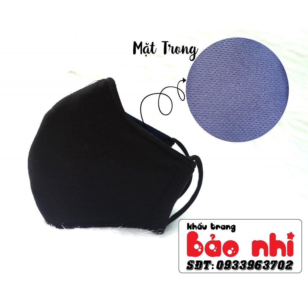 Khẩu trang vải 3 lớp vải thun lạnh cực êm bảo vệ làn da bạn