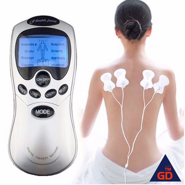 Máy massage trị liệu xung điện ❤️Freeship❤️ Máy Massage Bấm huyệt, Trị Nhức Mỏi Cơ Thể với 4 miếng dán