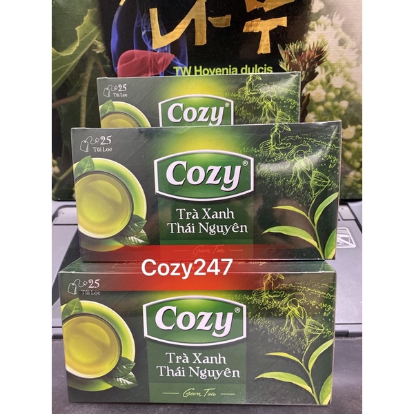 MẪU MỚI Trà Xanh TN COZY túi lọc 25 túi x2g