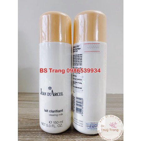 [TEM CHÍNH HÃNG] Sữa Rửa Mặt Cho Da Dầu Mụn Jean Darcel Clearing Milk 150ml