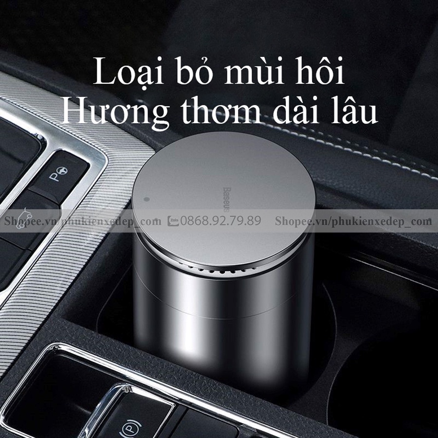 Bộ nước hoa khử mùi ⚡HÀNG CAO CẤP⚡ khuếch tán trên ô tô, lọc không khí ô tô Baseus Minimalist Car Cup Holder