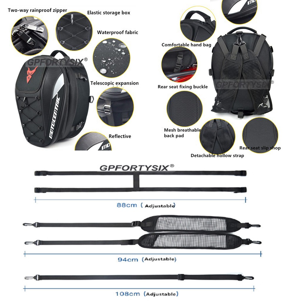 Túi Đựng Đồ Đa Năng Chống Thấm Nước Gắn Yên Sau Xe Mô Tô