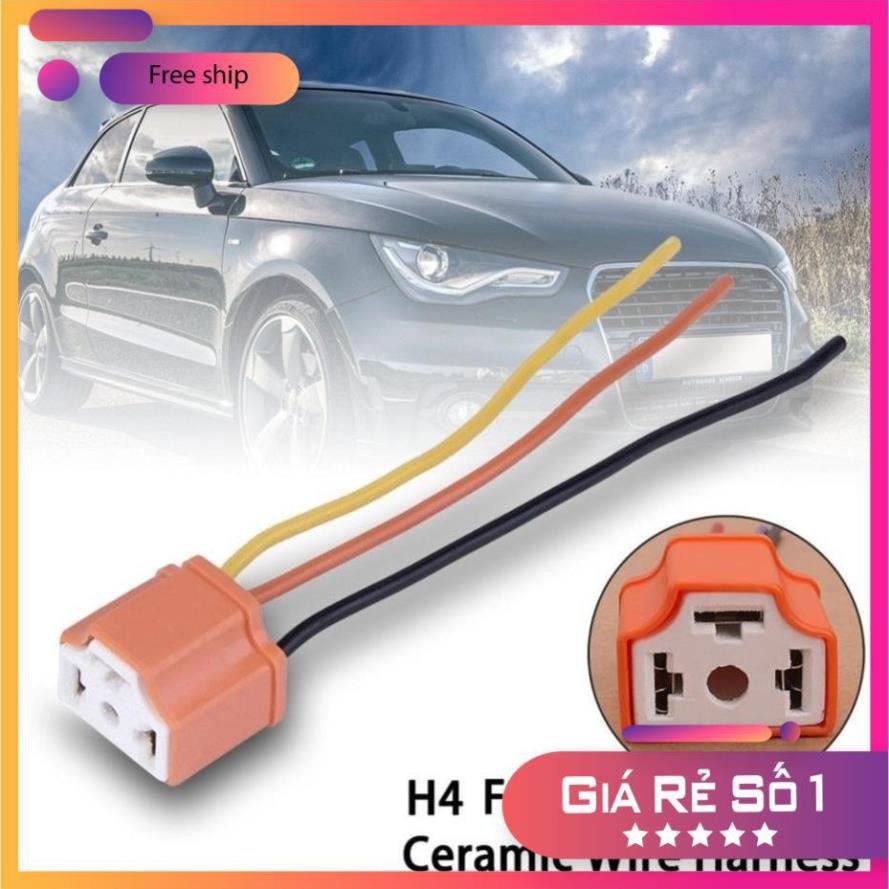 ⚡️Mặt Đế Ceramic⚡️ Chuôi Đèn/ Chấu Đèn Pha H4 / H7  - Cổng Kết Nối/ Đầu Nối Dài Chân Đèn Cho Xe Hơi