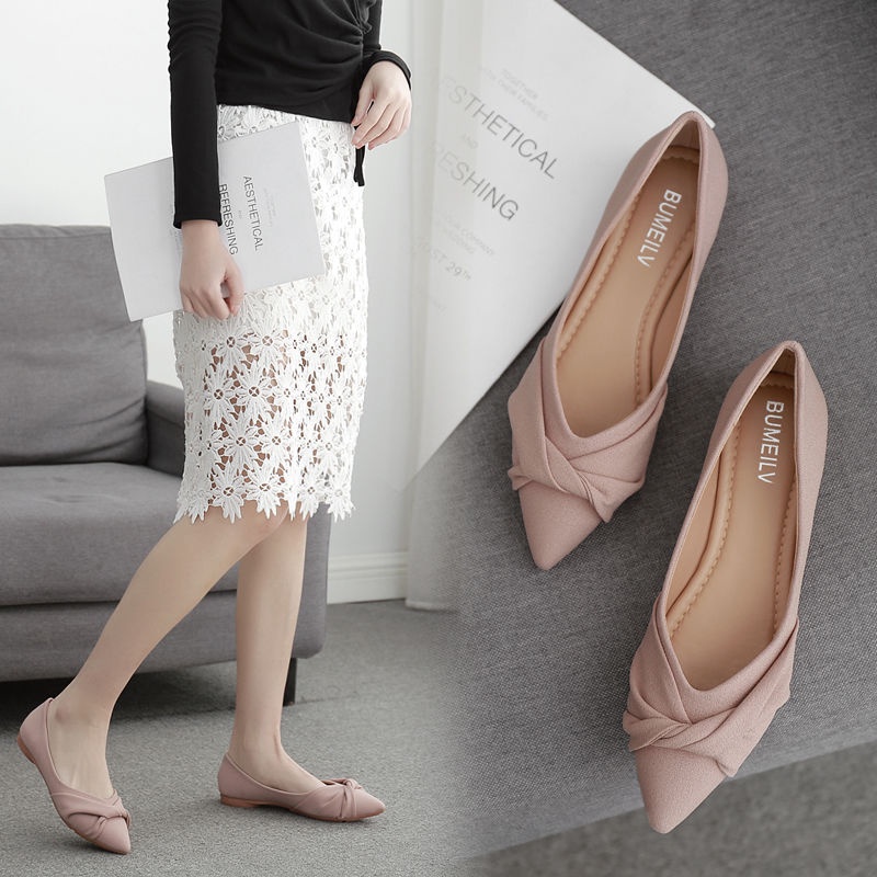 Giày Búp Bê Nữ Đế Mềm Mũi Vuông Phong Cách Hàn Quốc 2021