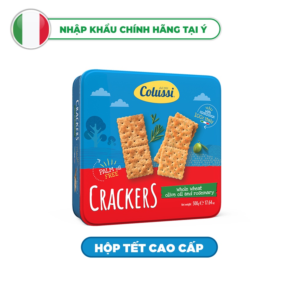 Hộp bánh Colussi Crackers Ý 500g