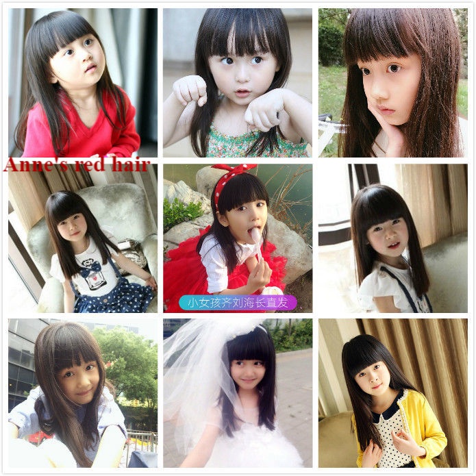 Bộ Tóc Giả Dài Xoăn Phong Cách Công Chúa Dễ Thương Dành Cho Bé Gái