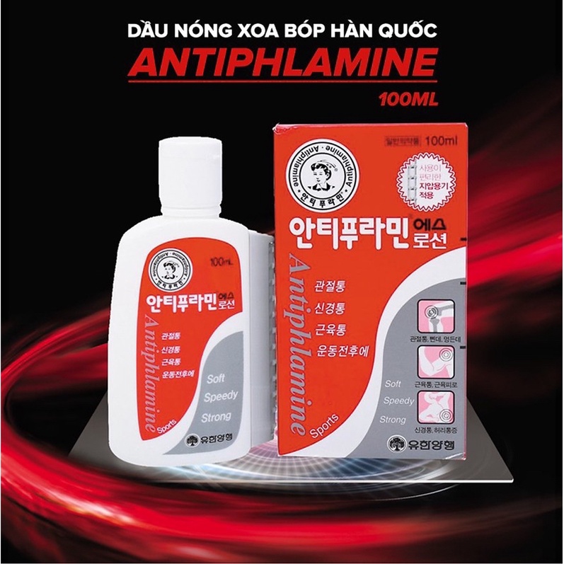 Dầu Nóng Xoa Bóp Hàn Quốc Antiphlamine 100Ml