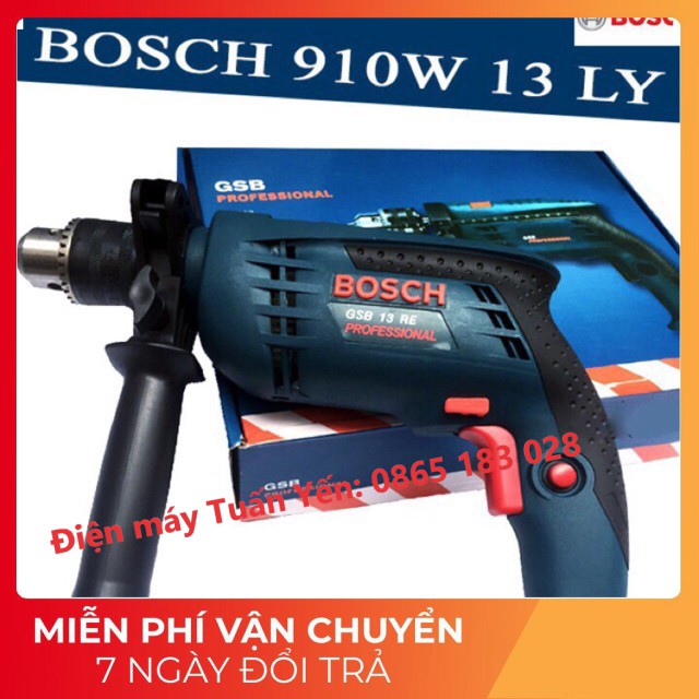 Máy khoan tường bê tông, khoan sắt, khoan gỗ 13 ly Bosch