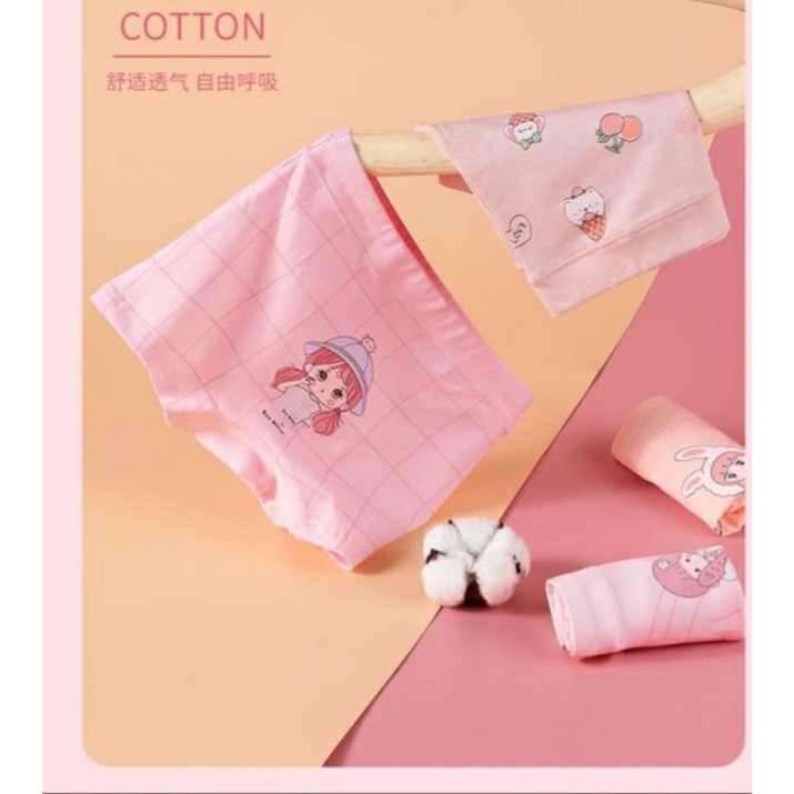 Combo 5 quần chíp đùi cho bé, chíp đùi bé gái cotton cao cấp~Maruka Fashion thế giới quần chíp trẻ em