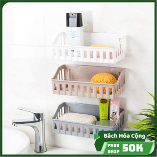 Kệ dán tường chữ nhật ver2  nhà tắm loại mới