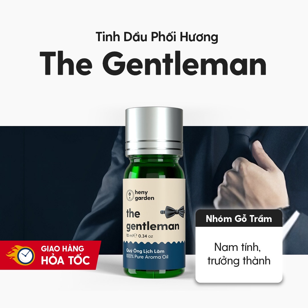 Tinh Dầu Phối Hương The Gentleman (Gỗ Nam Tính) Làm Nến Thơm, Xông Thơm Phòng HENY GARDEN